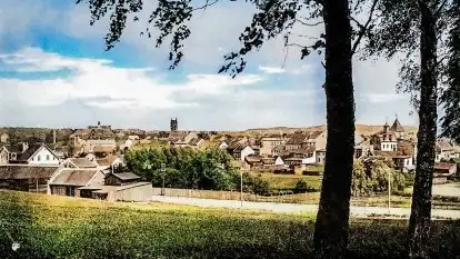 Przedwojenne pokolorowane zdjęcia Mrągowa (Sensburg)