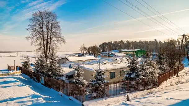 Zima w porcie AZS, jezioro Niegocin, 2021 r.