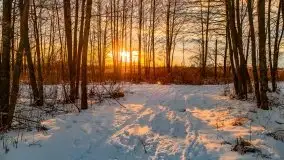 Zachód słońca w okolicach zimowych Kruklanek - zdjęcie 41