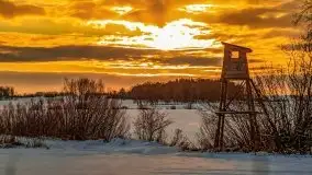 Zachód słońca w okolicach zimowych Kruklanek - zdjęcie 14