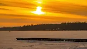 Zachód słońca w Giżycku nad jeziorem Niegocin 02.2021 - zdjęcie 19
