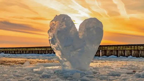Zachód słońca w Giżycku nad jeziorem Niegocin 02.2021 - zdjęcie 11