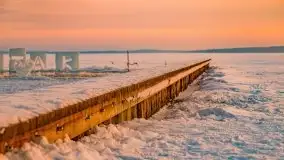 Zachód słońca w Giżycku nad jeziorem Niegocin 02.2021 - zdjęcie 15