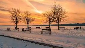 Zachód słońca w Giżycku nad jeziorem Niegocin 02.2021 - zdjęcie 50