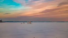 Zachód słońca w Giżycku nad jeziorem Niegocin 02.2021 - zdjęcie 48