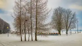 Wschód słońca w Giżycku w zimowej oprawie, 02.2021 - zdjęcie 56