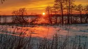 Zachód słońca Pierkunowo i okolice, luty 2021 - zdjęcie 1