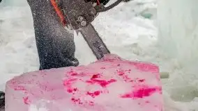 Fotorelacja z rzeźbienia w lodzie w Giżycku - zdjęcie 72