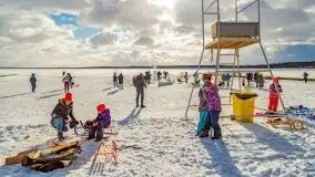 Fotorelacja z rzeźbienia w lodzie w Giżycku - zdjęcie 46