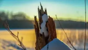 Zachód słońca nad jeziorem Siercze, luty 2021  - zdjęcie 3