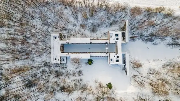 Śluza w Leśniewie Górnym w zimowej szacie, luty 2021 - zdjęcie 6