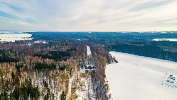 Śluza w Leśniewie Górnym w zimowej szacie, luty 2021 - zdjęcie 9