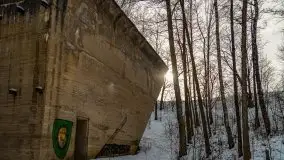 Śluza w Leśniewie Górnym w zimowej szacie, luty 2021 - zdjęcie 37