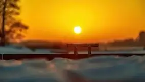 Zima i zachód słońca w porcie Tło Dla Mew - zdjęcie 37