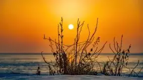 Zimowy zachód słońca nad jeziorem Śniardwy - zdjęcie 29