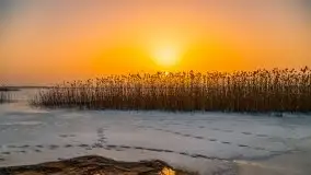 Zimowy zachód słońca nad jeziorem Śniardwy - zdjęcie 17