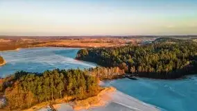 Przedwiosenny zachód słońca nad jeziorem Gołdopiwo i Żabiniec - zdjęcie 47