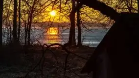 Marcowy zachód słońca nad jeziorem Dejguny - zdjęcie 25