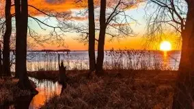 Efekt halo - zachód słońca nad jeziorem Dargin - zdjęcie 44