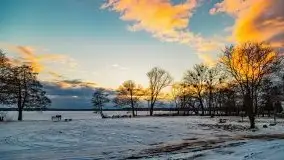 Ostatni zimowy zachód słońca, jezioro Niegocin 03.2021 - zdjęcie 2