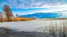 Przedwiosenny zachód słońca w porcie Kal, jezioro Mamry - zdjęcie 29