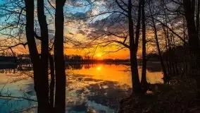 Wiosenny wschód słońca nad jeziorem Stręgiel - zdjęcie 20