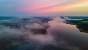 Wschód słońca z drona nad jeziorem Wojnowo - zdjęcie 19
