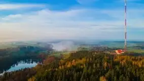 Wschód słońca z drona nad jeziorem Wojnowo - zdjęcie 23