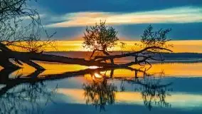 Zachód słońca nad jeziorem Jeziorowskie - zdjęcie 2