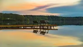 Zachód słońca nad jeziorem Jeziorowskie - zdjęcie 35