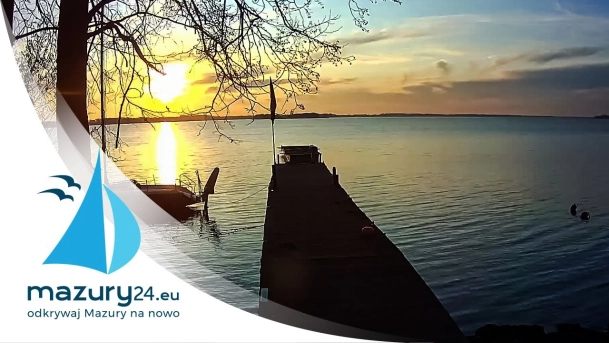 Zachód słońca na jez. Dargin, timelapse z Portu Nowy Harsz