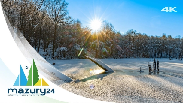 Zimowe ujęcia Mazur 2024, 4K