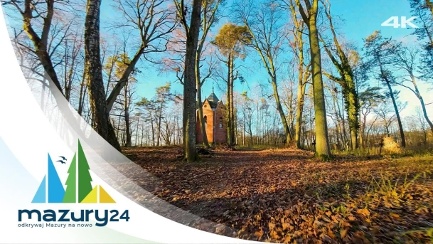 Spacer dronem do mauzoleum Lehndorffów, 4K