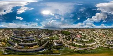 Centrum Giżycka, jezioro Niegocin