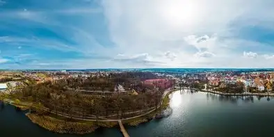 Kętrzyn i jezioro Kętrzyńskie i Górne