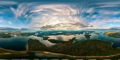 Jezioro Kisajno o zachodzie słońca, wrzesień 2022 r.