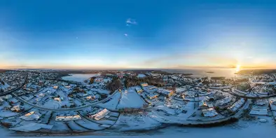 Centrum Wilkas w zimowej aurze, grudzień 2022 r.