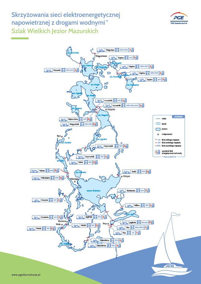 PGE i Polski Związek Żeglarski opracowały mapę bezpiecznych szlaków żeglarskich