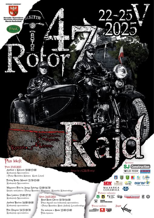 Miłośnicy klasycznych motocykli spotkają się na 47. Rotor Rajdzie na Mazurach