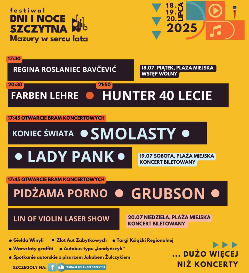 Szykujcie się na niezapomniane wrażenia! Nadciągają Dni i Noce Szczytna 2025