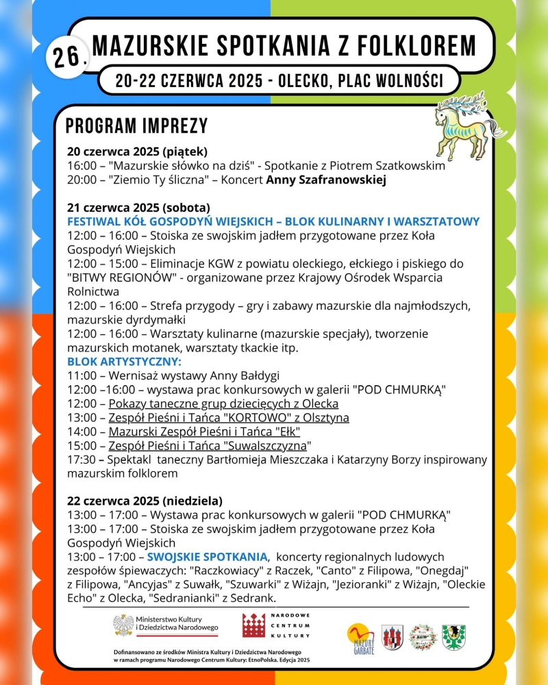 26. Mazurskie Spotkania z Folklorem w Olecku już w ten weekend