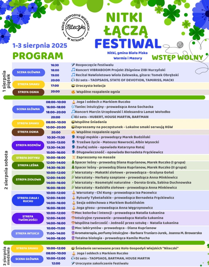 Festiwal „Nitki łączą na Mazurach”. Co będzie się działo?