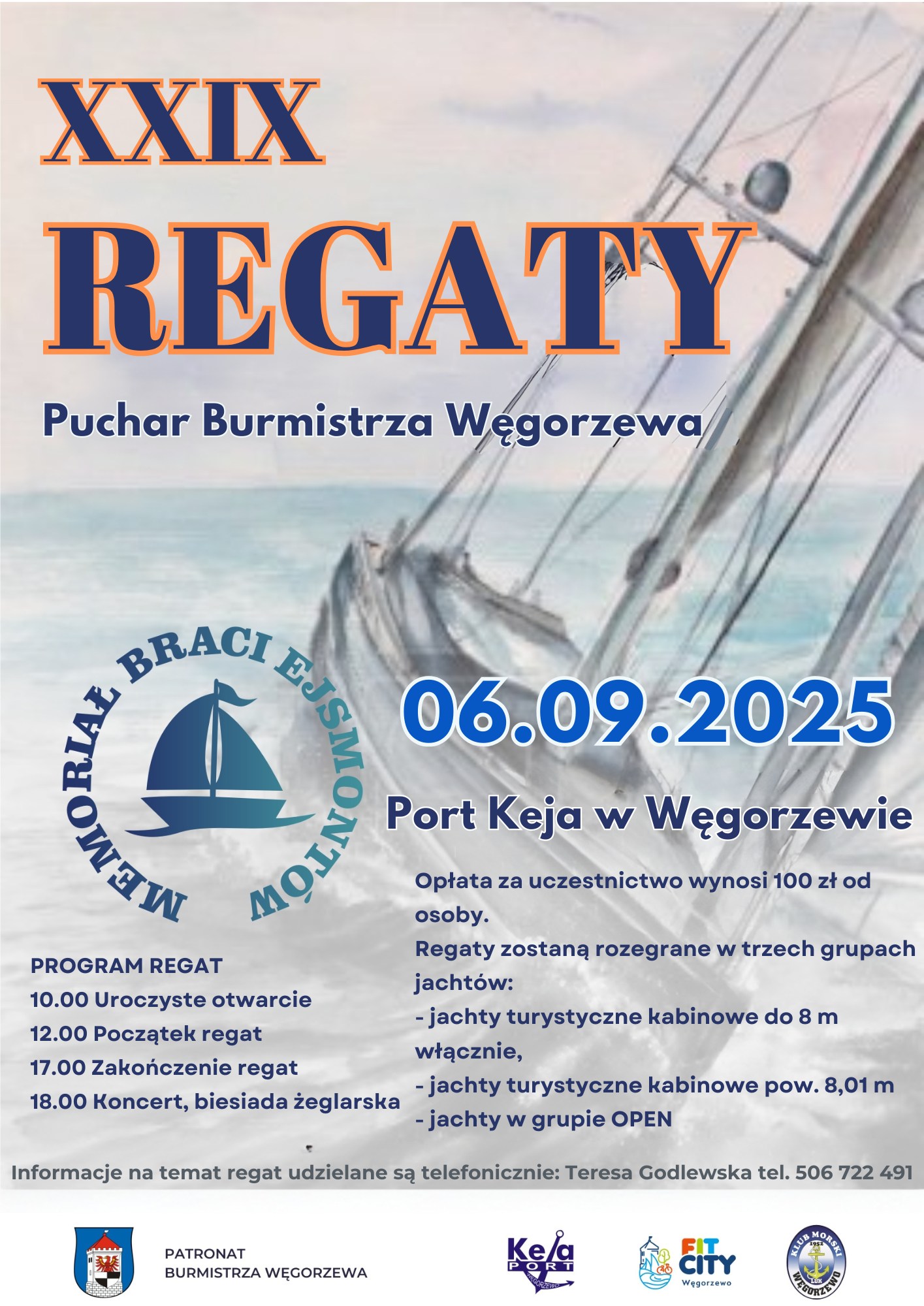 Regaty XXIX Memoriał Braci Ejsmontów i Puchar Burmistrza Węgorzewa już we wrześniu